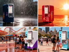 La clave de la rentabilidad de las máquinas expendedoras de helados al aire libre